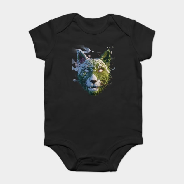 fox, animal, cute, animals, nature, green, foxes, orange, wildlife, red fox, wild, forest, foxy, red, white Baby Bodysuit by animegirlnft